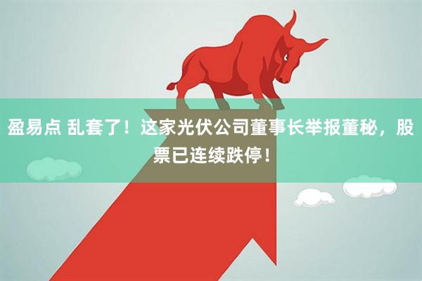 盈易点 乱套了！这家光伏公司董事长举报董秘，股票已连续跌停！